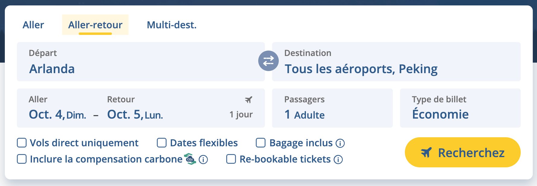 Barre de recherche